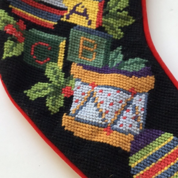 Peking Handicraft Needlepoint Santa Christmas Sock - Picture 7 of 16